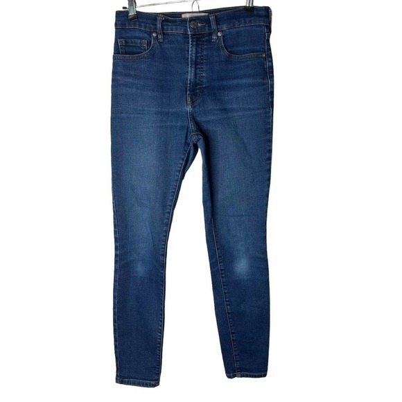 Everlane Women's Size 27 Denim Jeans HIgh Rise Skinny Leg Stretch Dark Wash - Picture 1 of 8